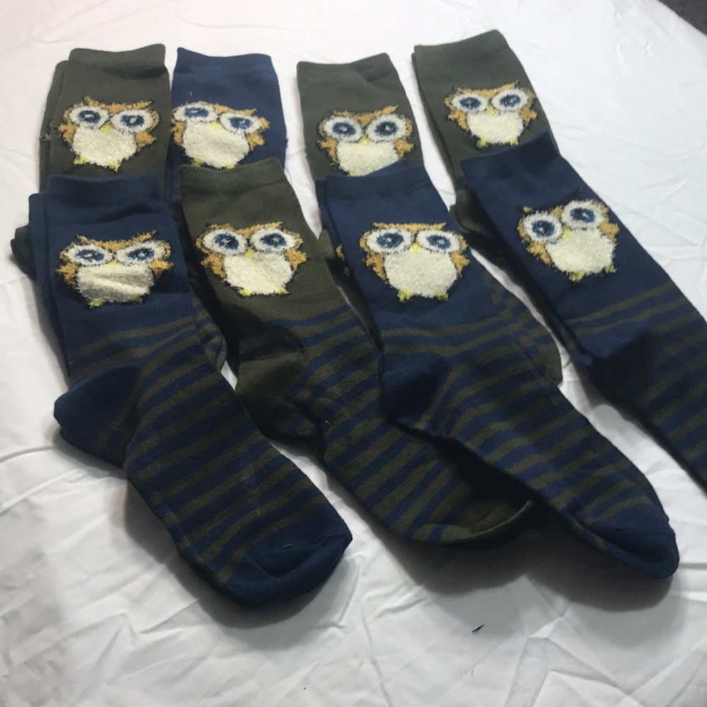 OWL SOCKS 10 PAIRS GREAT COTTON BLEND